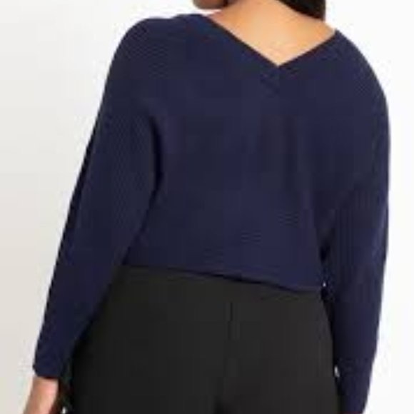 Eloquii V Neck + Back Sweater 18/20 - Picture 2 of 3